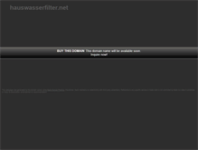 Tablet Screenshot of hauswasserfilter.net