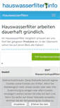 Mobile Screenshot of hauswasserfilter.info