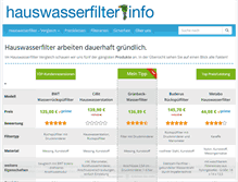 Tablet Screenshot of hauswasserfilter.info